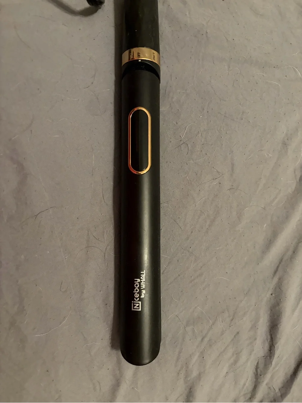 Source Unknown Black Hair Straightening Iron with Rose Gold Accent